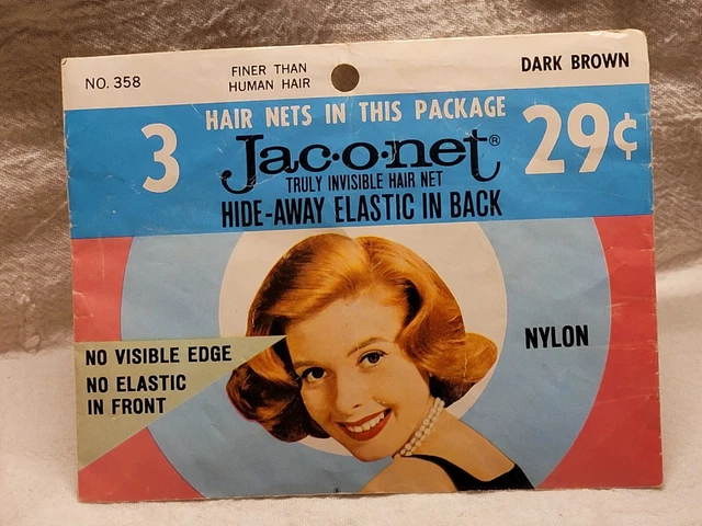 Hair Net Jac-O-Net Handmade No Elastic Regular Size, Light Brown,1 Net Per Pack [1 Pack