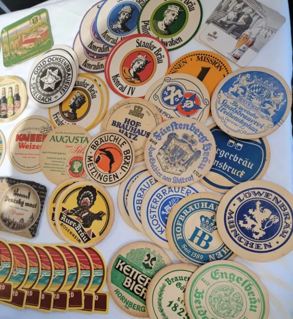 Vintage Lot of 115 European German US Drink Coasters Cardboard Collection