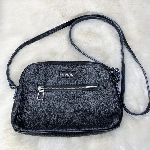 LODIS Black Charlotte Pebbled Leather Crossbody Bag