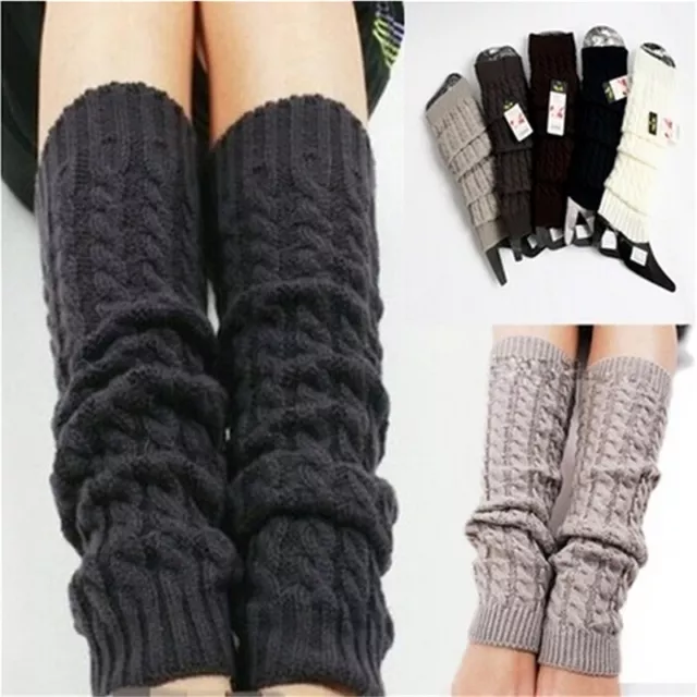 Womens Winter Knit Crochet Knitted Leg Warmers Legging Boot Cover Hot Fashion_ s