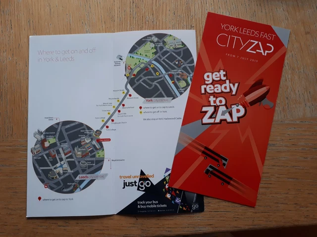 TRANSDEV &CITYZAP& YORK - Leeds Timetable leaflet July 2019 edition £1. ...