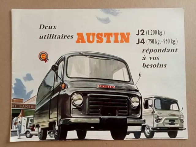 Catalogue   prospectus publicitaire  AUSTIN J2 - J4 Utilitaires