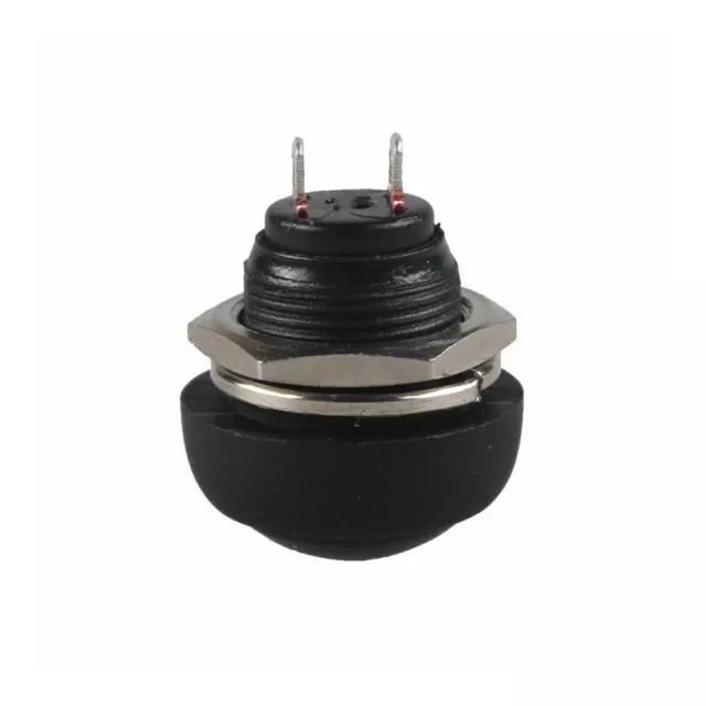 Latest 5Pcs Mini Round Switch 12mm Waterproof Momentary Push Button Black 12-24V 3