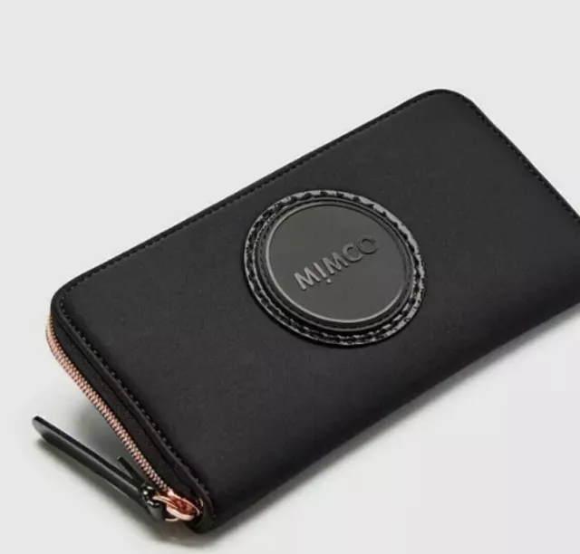 MIMCO Serenity Large Coin Pouch Wallet Clutch Purse Black• Authentic• Brand New