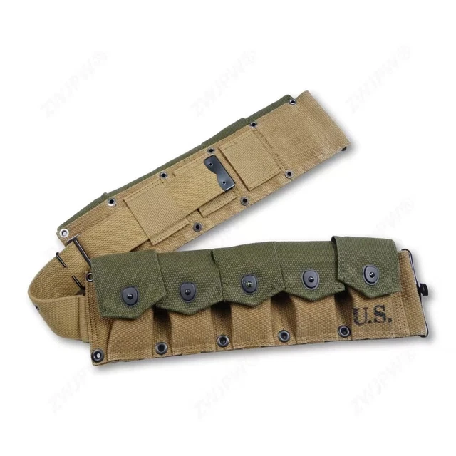 WORLD WAR II US army Ten connected Fanny packs Replica Garland Carbine