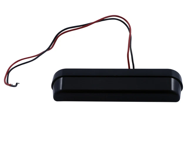 Eclairage de plaque d'immatriculation LED moto, quad, scooter, ABS noir, long, 1