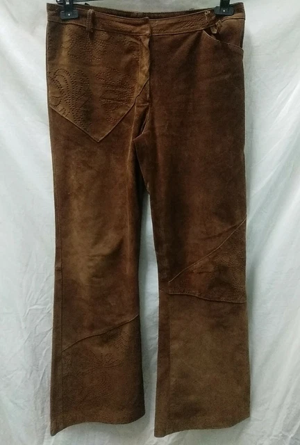 pantalone pelle scamosciata donna taglia L