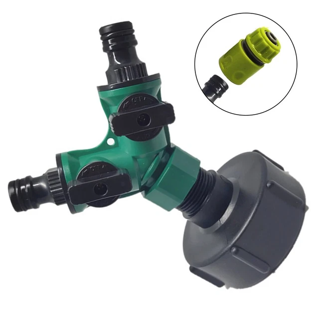 Tappo IBC S60x6 Con Doppia Valvola A Sfera 1/2 E 3/4 + Nastro PTFE &ndash; TVL