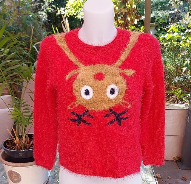 Maglione natalizio renna bambina Elsa and Anna taglia UK 12 EU 30