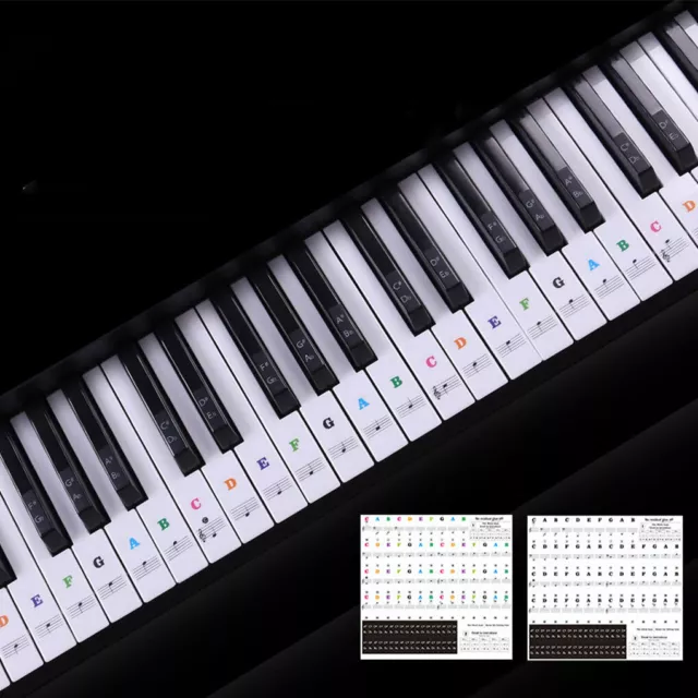 Transparent Piano Keyboard Stickers For Easy Learning Experience Easy To Clean