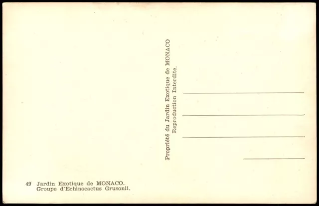 Monaco Exotique de MONACO Groupe d'Echinocactus Grusonii (Kakteen) 1940 3