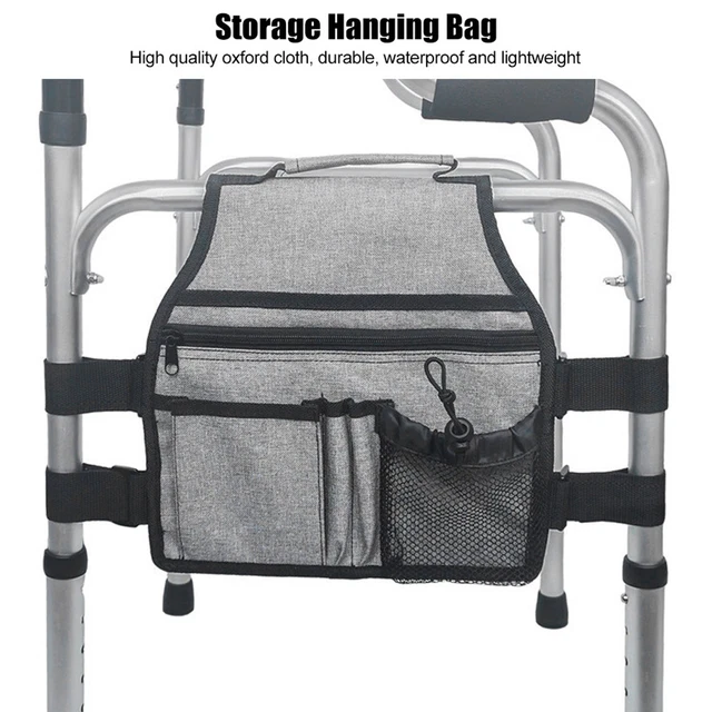 Organizador de almacenamiento tipo colgante lateral bolsa para silla de ruedas para movilidad scooter R lo último
