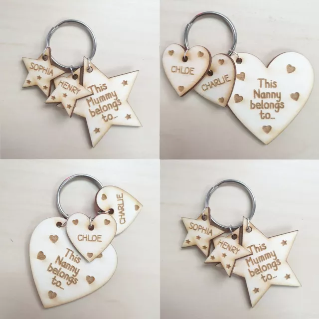 Personalised Gifts For Daddy Mummy Nanny Grandad Dad Auntie Mothers Day Keyring