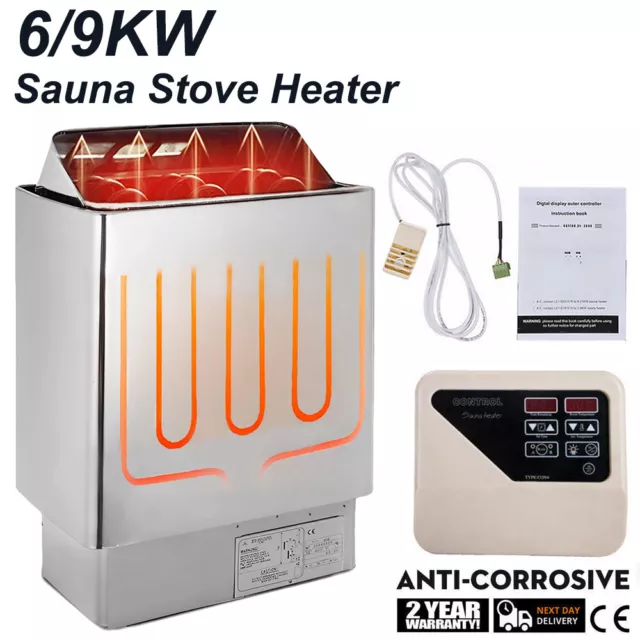 6/9KW SAUNA HEATER STOVE for Home Sauna Heater SPA BATH SHOWER & Computer Room