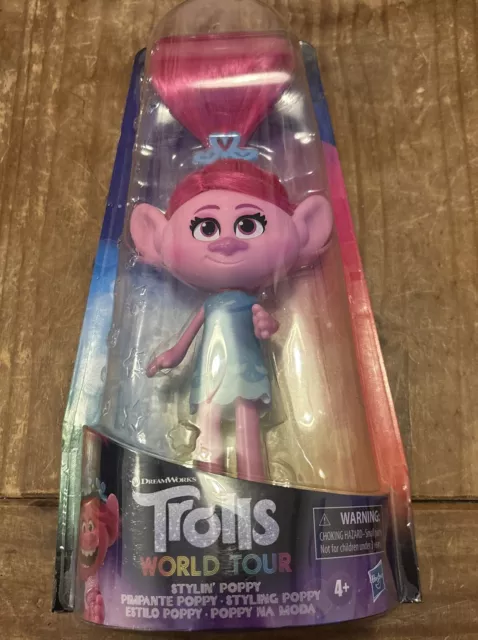 Trolls World Tour Deluxe Stylin Poppy Doll - New Boxed