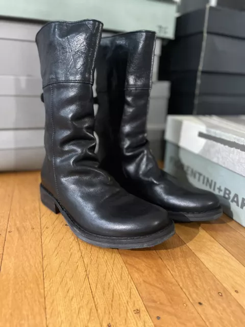 Fiorentini + Baker Size 35 ELLA Womens Black Boots Zip Leather Retail $475