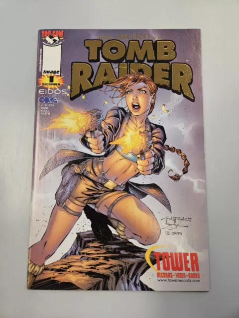 Image Comics Top Cow - Lara Croft Tomb Raider #1 - Tower Records Gold Foil  1999