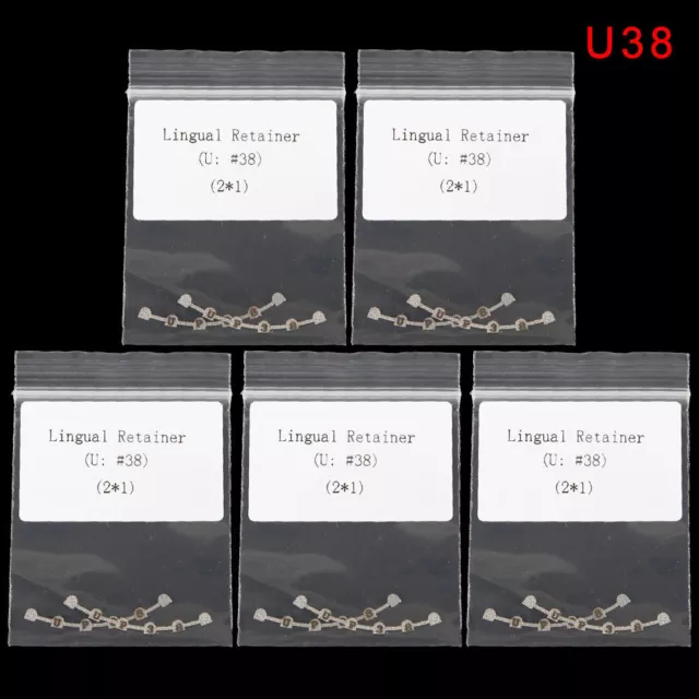 10pcs Dental Orthodontic Bondable Lingual Retainer Mesh Base Marked U38