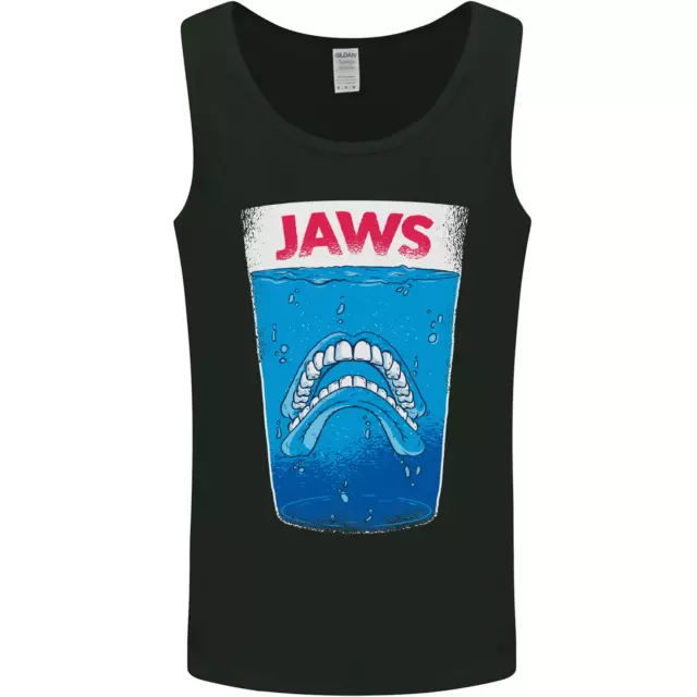 Jaws Funny Parody Dentures Skull Teeth Mens Vest Tank Top