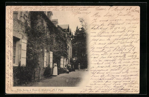 CPA Tessé-la-Madeleine, Villa Javin 1902
