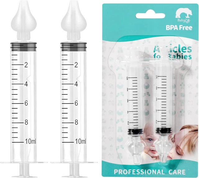 Kit 8 Olive Nasali Per Lavaggio Neonati + 1 Pennello - Babywnoss, Bianco