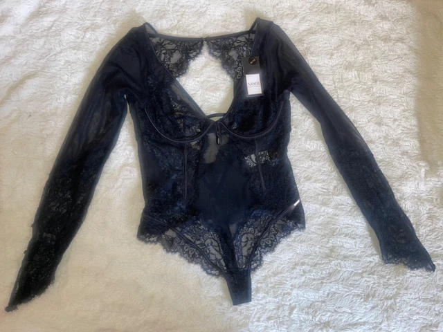 Modrček Hunkemöller Rose Black vyztužená