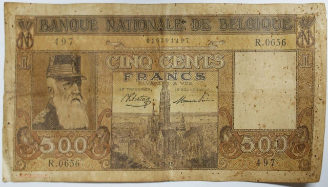 500 francs belgique 14-2-1945:: Belgium P127a