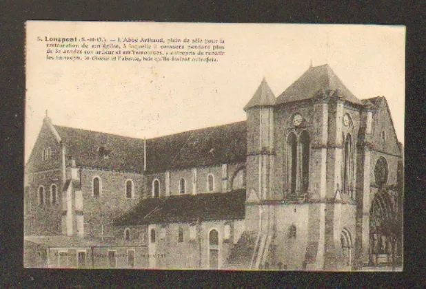 LONGPONT (91) EGLISE animée en 1917