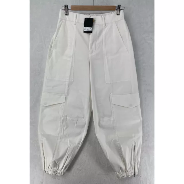 ATM Anthony Thomas Melillo Pants Women 6 Washed Cotton Twill Cargo Wide Leg $350