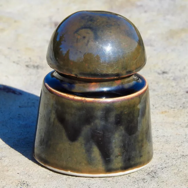 Insulator Mottled Black Grey Brown Porcelain ceramic antique 