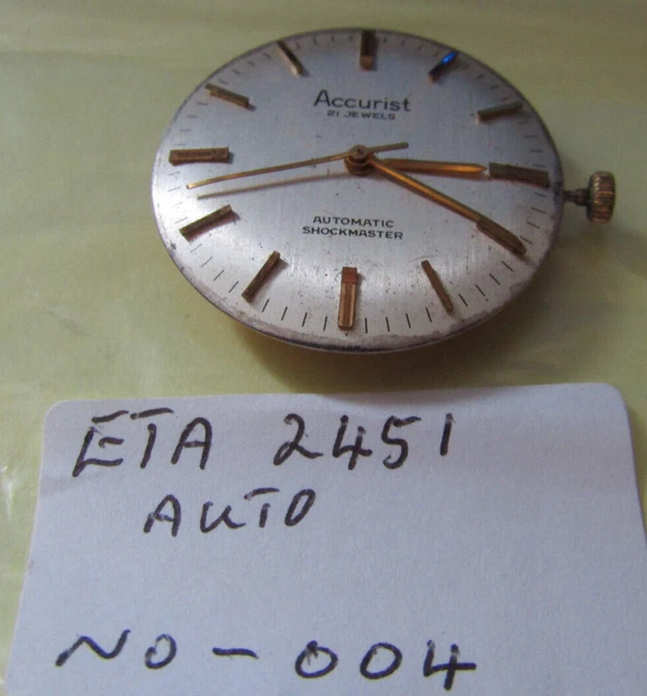 Mouvement Montre Eta 2409 Mécanique Manuel – Suisse, Pièces Pour Accurist, Vintage