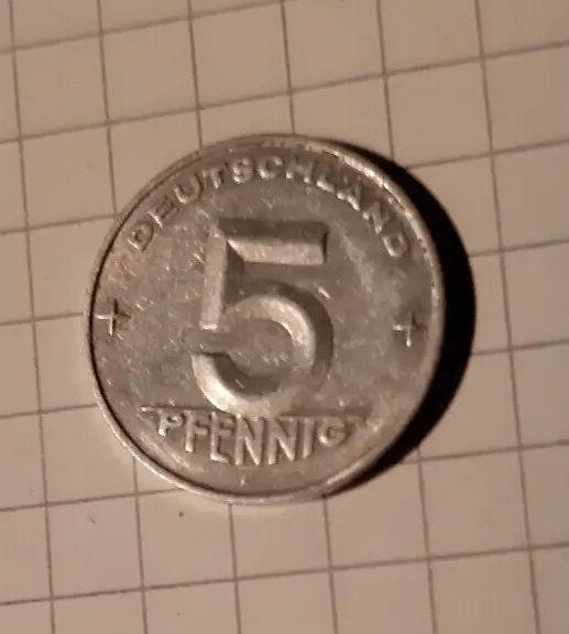 DDR 5 Pf. Pfennig 1952 E selten  in  vorzüglich