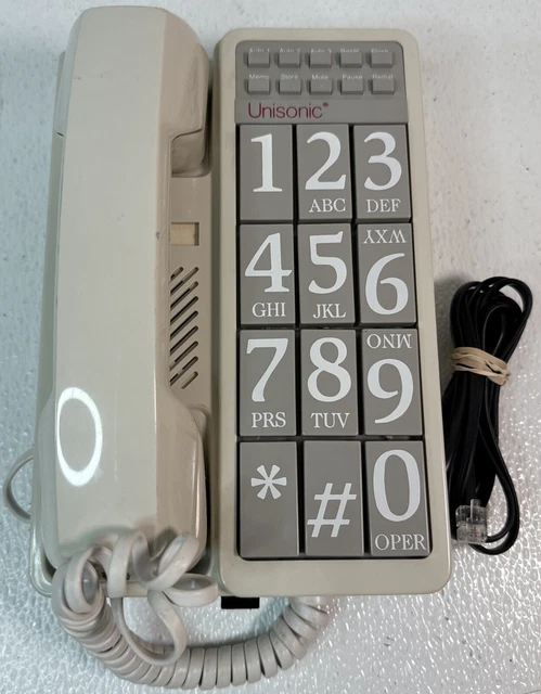 VINTAGE UNISONIC LARGE Button Phone Model No. 9173X Wall Mount (0002) £ ...