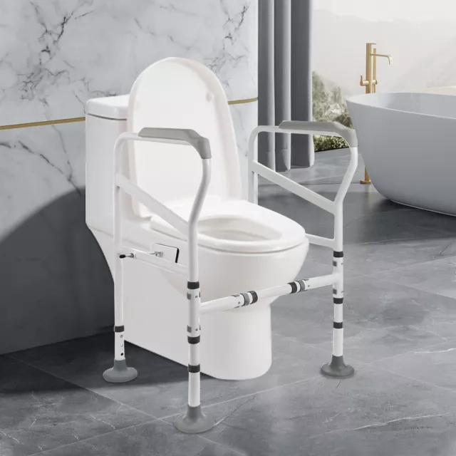 WC ayuda para levantarse bastidor de inodoro inodoro ayuda de soporte altura ajustable soporte de inodoro
