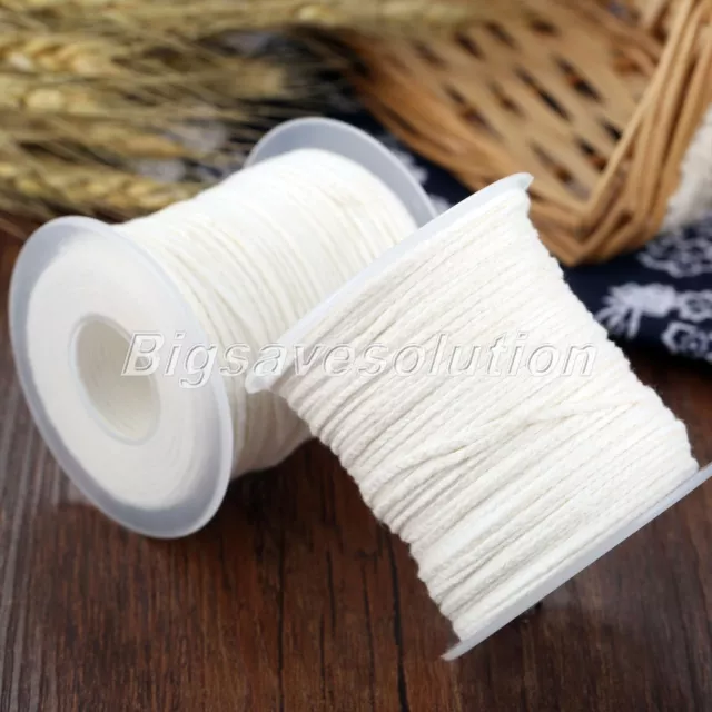 1 Roll Square Braided Candle Cotton Wicks Durable Practical Wick Candle DIY Tool