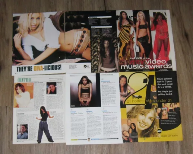 Aaliyah original FULL PAGED magazine clippings pages PHOTO article