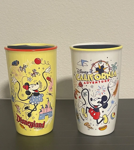 NEW 2022 DISNEY Parks Disneyland & DCA Starbucks Ceramic Travel Tumbler