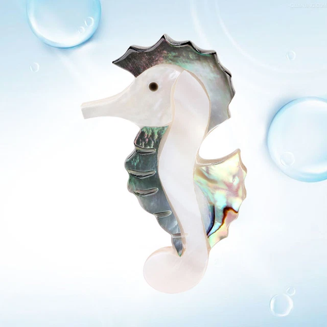 Lebendige Hippocampus-Brosche in Seepferdchenform Vintage Kristallbroschen Schön