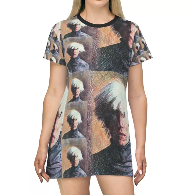 Andy Warhol Pop Art All Over Print T-Shirt Dress