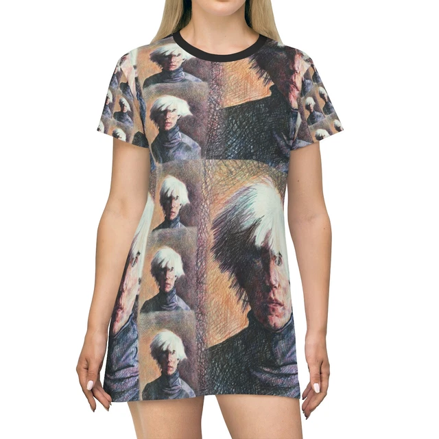 Andy Warhol Pop Art All Over Print T-Shirt Dress Andy Warhol Pop Art All Over Print T-Shirt Dress