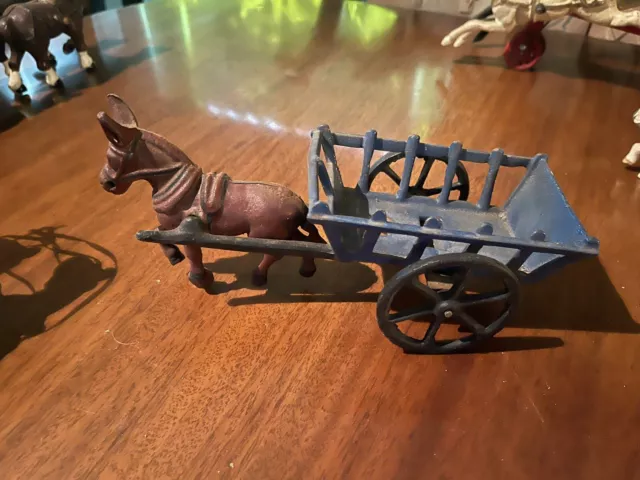 VINTAGE CAST IRON Mule For Mule Drawn Hay Cart Toy $7.50 - PicClick