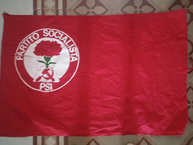 Vecchia Bandiera Partito Socialista Italiano Falce E Martello Rara