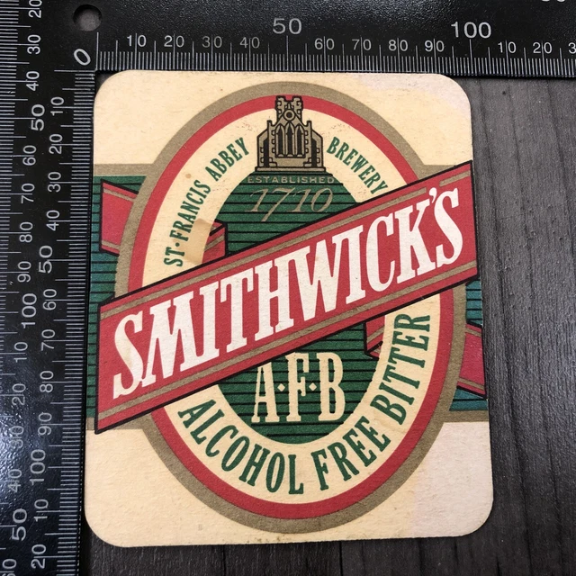 Authentic Vintage Cardboard Beer Mat Coaster Smithwick’s St Francis Abbey Brewer