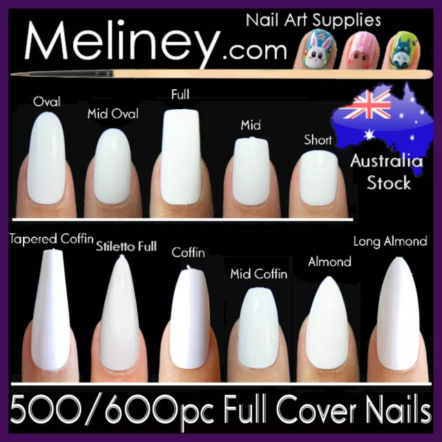 500/600 Full Cover Nails Salon Supplies Nail Blank Tips Professional Quality