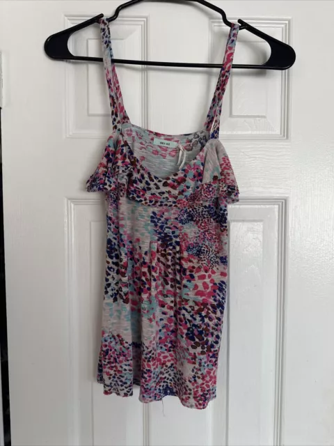 Urban Outfitters Kimchi Blue Spaghetti Strap Multicolored Floral Tank Top Sz XS