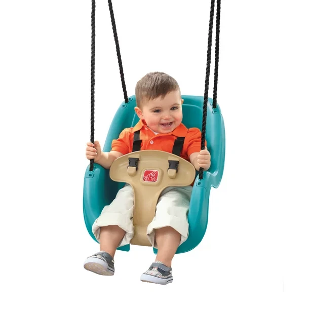 Step2 Teal Toddler Baby Swing Set Accessory with T-Bar and Weather-Resistant ！