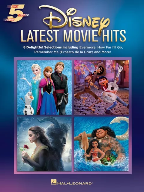 Disney Latest Movie Hits Five Finger Piano Songbook NEW 000277255