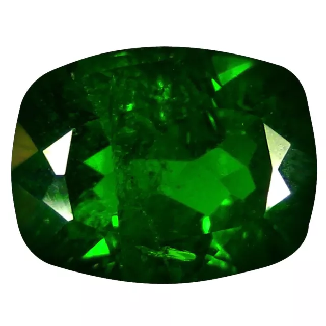 2.41 ct Marvelous Cushion Shape (9 x 7 mm) Green Chrome Diopside Gemstone