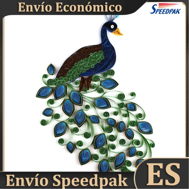 DIY Paper Quilling Painting Peafowl Scrapbooking Tool Paper Decoration Kit Gift