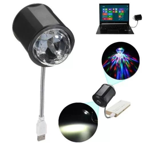 Lampada Luce Usb 2in1 4W Led Flessibile Discoteca Dj Party Disco Rgb linq